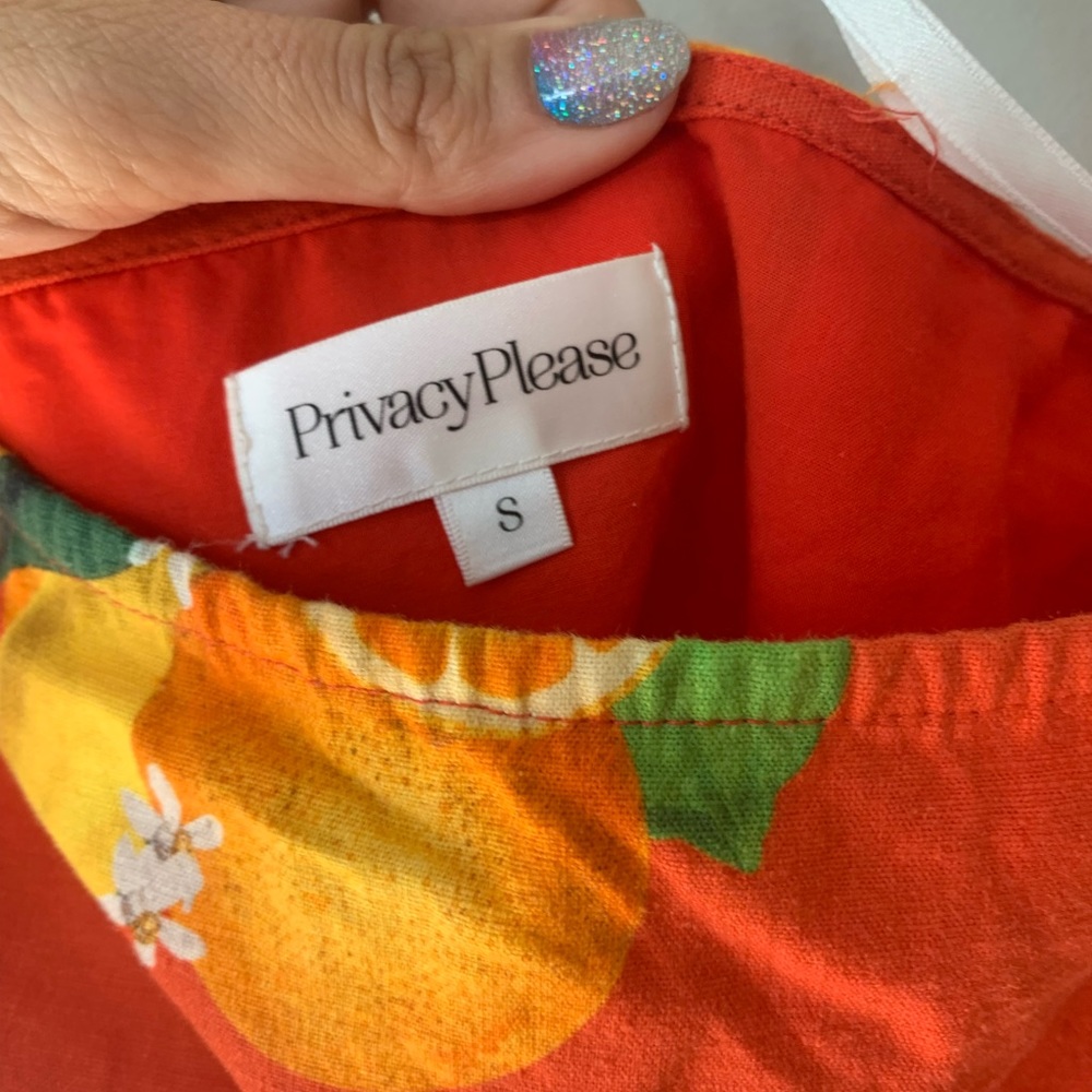 Privacy pls orange citrus summer crop top shorts set revolve loved by bloggers s - Picture 2 of 8
